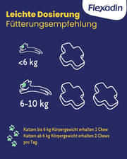 Flexadin? Cat | Per la salute delle articolazioni dei gatti | con glucosamina, condroitina, omega-3 & artiglio del diavolo ? 60 colli articolari