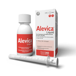 Alevica, Alimento complementare per il Benessere del Sistema nervoso a base di PEA-q per Cani e Gatti, mantiene l'Equilibrio Fisiologico del Sistema Nervoso - Flacone da 100 ml